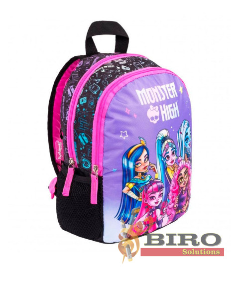 Ghiozdan St.Majewski Monster High 30cm gradinita 2 compartimente negru cu mov D6